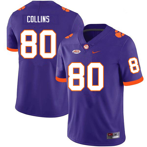 Men #80 Beaux Collins Clemson Tigers College Football Jerseys Sale-Purple